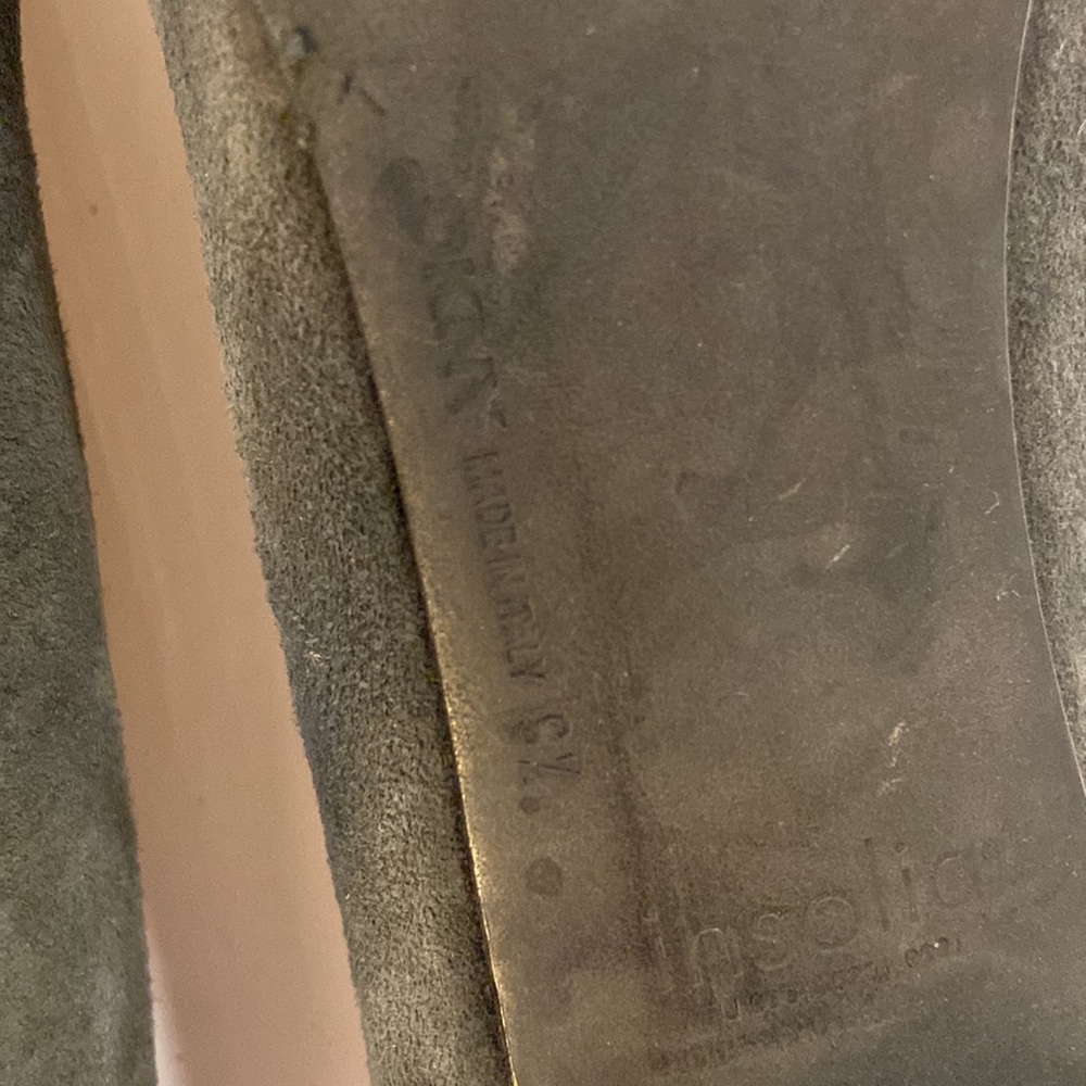 DKNY Gray Suede Leather Zipper Accent Heels 9.5 - Picture 7 of 7